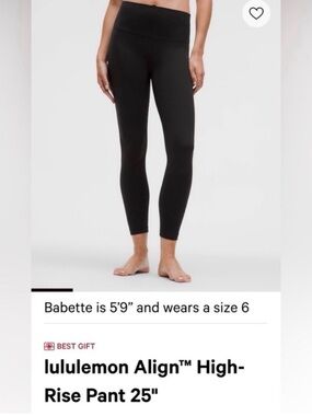 Lululemon Black Align High-Waist Workout Leggings